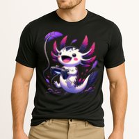 Cute Axolotl Playing Console Video Games Axolotl Gaming Performance Shirt