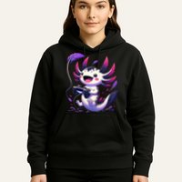 Cute Axolotl Playing Console Video Games Axolotl Gaming Hoodie