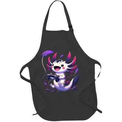 Cute Axolotl Playing Console Video Games Axolotl Gaming Apron
