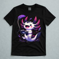 Cute Axolotl Playing Console Video Games Axolotl Gaming T-Shirt