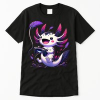 Cute Axolotl Playing Console Video Games Axolotl Gaming Tall T-Shirt
