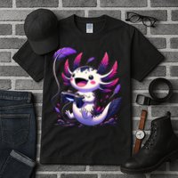 Cute Axolotl Playing Console Video Games Axolotl Gaming Tall T-Shirt