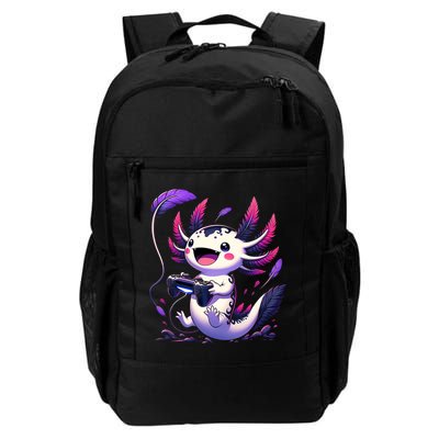 Cute Axolotl Playing Console Video Games Axolotl Gaming Backpack