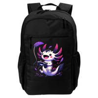 Cute Axolotl Playing Console Video Games Axolotl Gaming Backpack