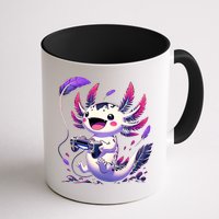 Cute Axolotl Playing Console Video Games Axolotl Gaming Mug