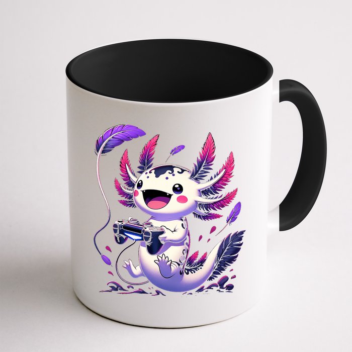 Cute Axolotl Playing Console Video Games Axolotl Gaming Mug