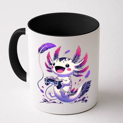 Cute Axolotl Playing Console Video Games Axolotl Gaming Mug