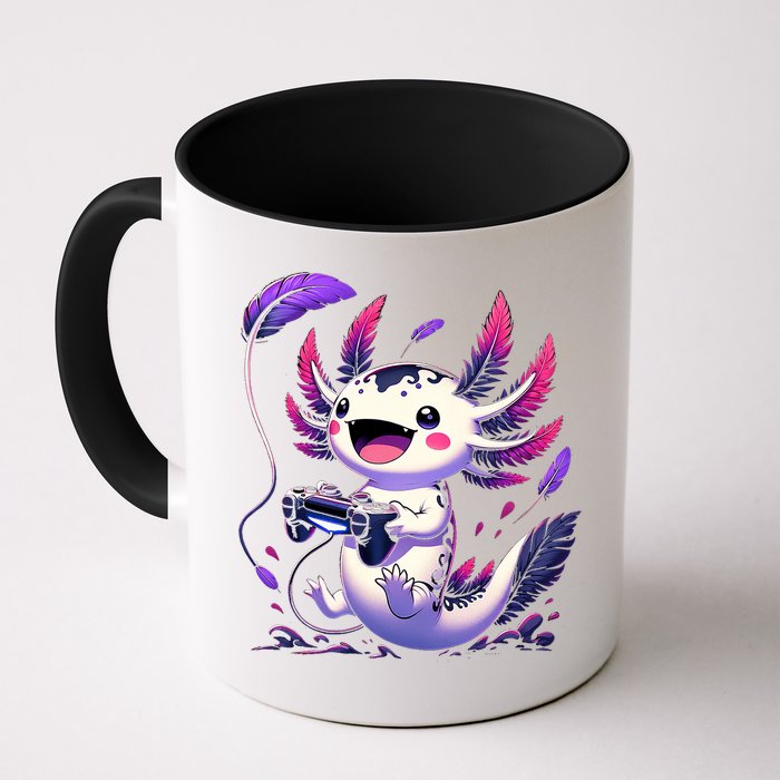 Cute Axolotl Playing Console Video Games Axolotl Gaming Mug