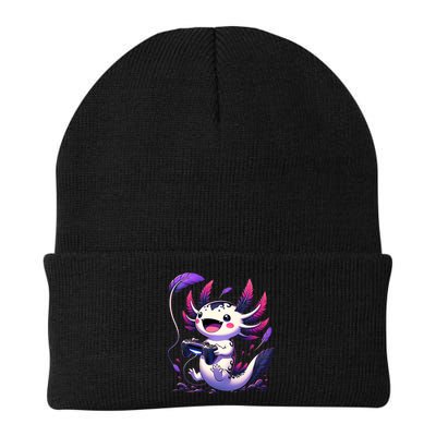Cute Axolotl Playing Console Video Games Axolotl Gaming Beanie