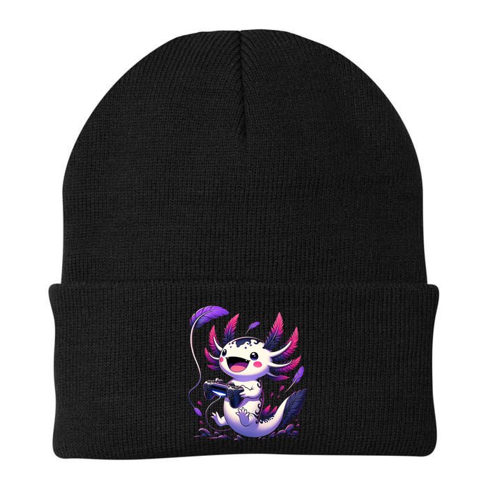 Cute Axolotl Playing Console Video Games Axolotl Gaming Beanie