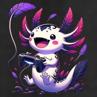 Cute Axolotl Playing Console Video Games Axolotl Gaming Beanie