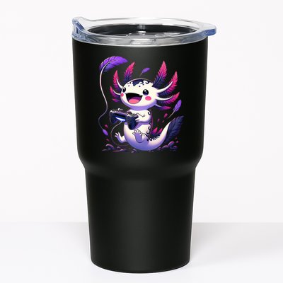 Cute Axolotl Playing Console Video Games Axolotl Gaming Tumbler