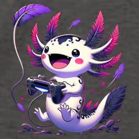Cute Axolotl Playing Console Video Games Axolotl Gaming Vector Backpack