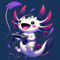 Cute Axolotl Playing Console Video Games Axolotl Gaming Infant Baby Jersey Bodysuit