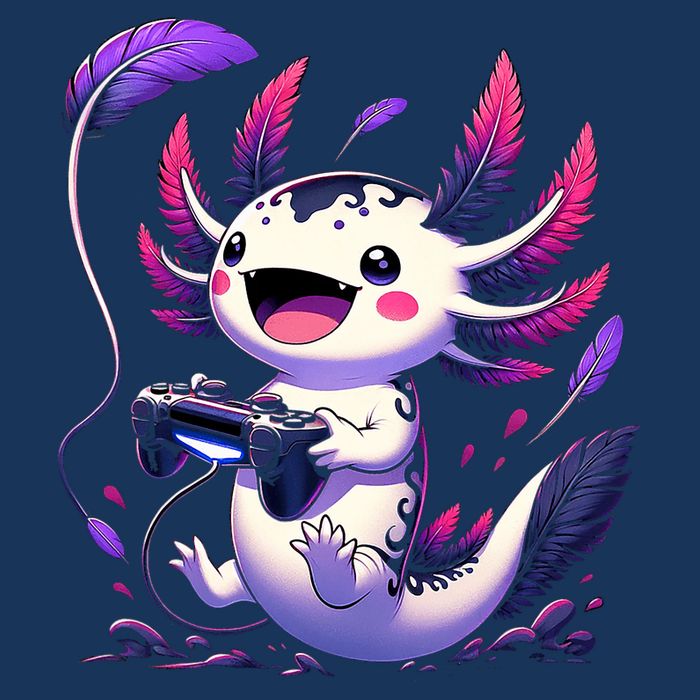 Cute Axolotl Playing Console Video Games Axolotl Gaming Infant Baby Jersey Bodysuit