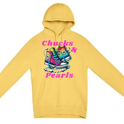 Chucks And Pearls Premium Pullover Hoodie