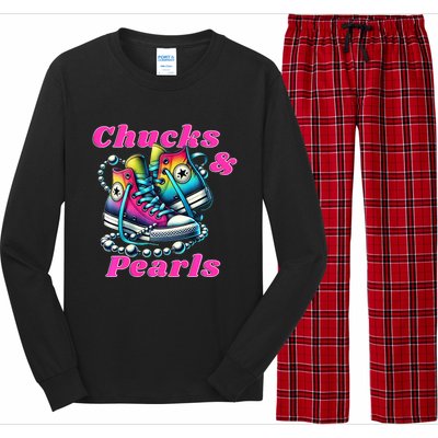 Chucks And Pearls Long Sleeve Pajama Set