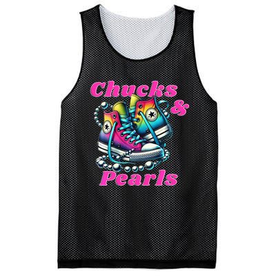 Chucks And Pearls Mesh Reversible Basketball Jersey Tank