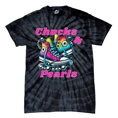 Chucks And Pearls Tie-Dye T-Shirt