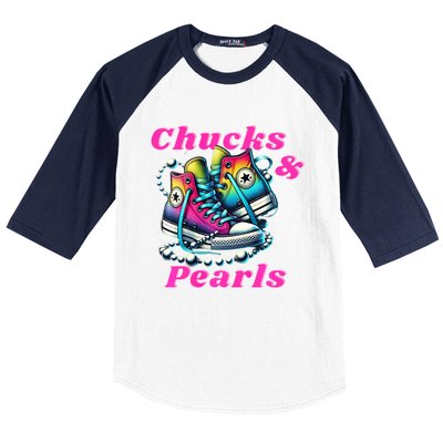 Chucks And Pearls Baseball Sleeve Shirt