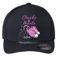 Chucks And Pearls 2024 Kamala Harris For President 47th Flexfit Unipanel Trucker Cap