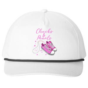 Chucks And Pearls 2024 Kamala Harris For President 47th Snapback Five-Panel Rope Hat