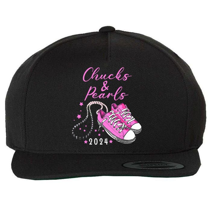 Chucks And Pearls 2024 Kamala Harris For President 47th Wool Snapback Cap