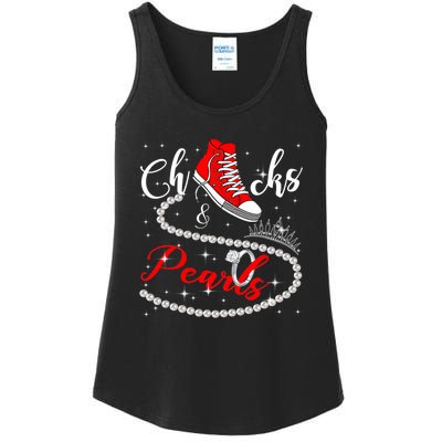 Chucks And Pearls 2024 Kamala Harris 2024 Vote President 47 Ladies Essential Tank