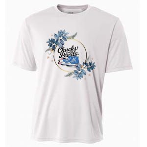 Chucks And Pearls For Ladies 2025 Flowers Cooling Performance Crew T-Shirt