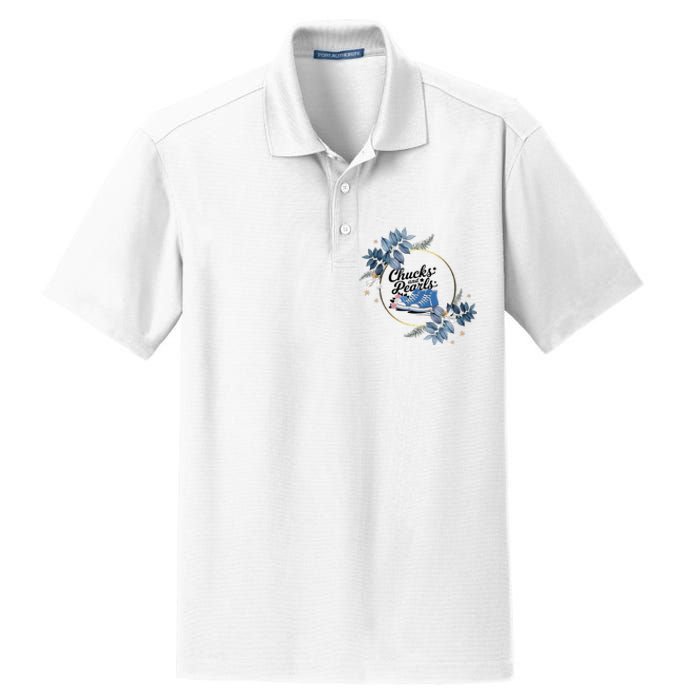 Chucks And Pearls For Ladies 2025 Flowers Dry Zone Grid Polo