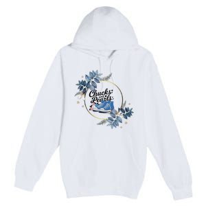 Chucks And Pearls For Ladies 2025 Flowers Premium Pullover Hoodie