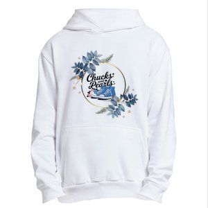 Chucks And Pearls For Ladies 2025 Flowers Urban Pullover Hoodie