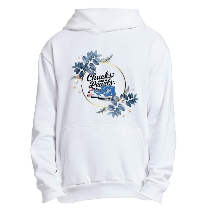 Chucks And Pearls For Ladies 2025 Flowers Urban Pullover Hoodie