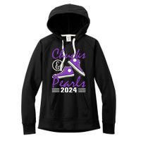 Chucks And Pearls 2024 Voting For Kamala Harris Usa Election Women's Fleece Hoodie