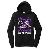 Chucks And Pearls 2024 Voting For Kamala Harris Usa Election Women's Pullover Hoodie