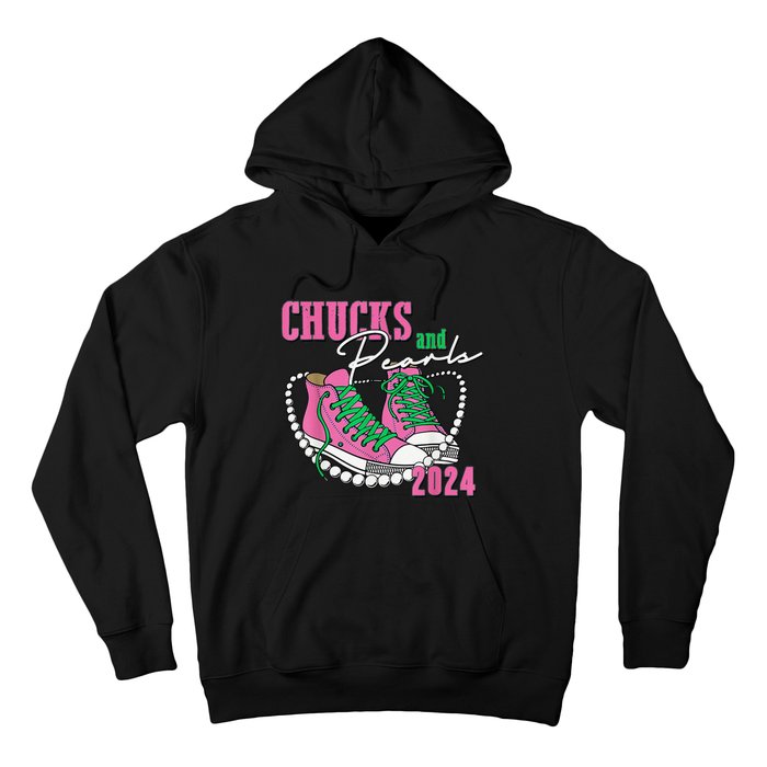 Chucks And Pearls IM With Her Kamala 2024 Gift Hoodie