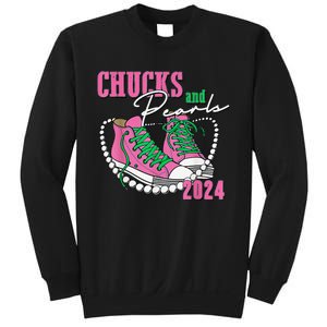 Chucks And Pearls IM With Her Kamala 2024 Gift Sweatshirt