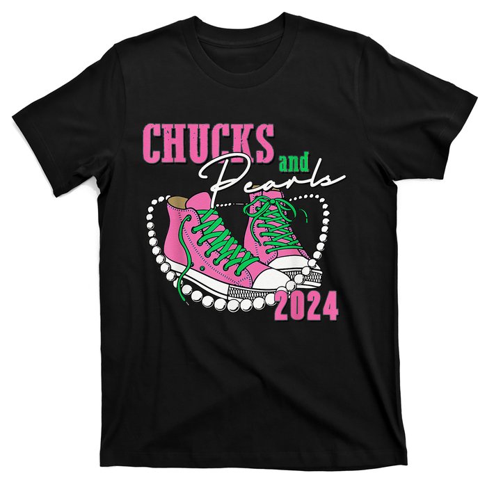 Chucks And Pearls IM With Her Kamala 2024 Gift T-Shirt