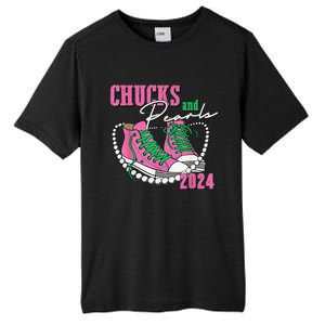 Chucks And Pearls IM With Her Kamala 2024 Gift Tall Fusion ChromaSoft Performance T-Shirt