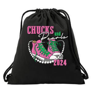 Chucks And Pearls IM With Her Kamala 2024 Gift Drawstring Bag