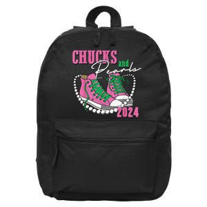 Chucks And Pearls IM With Her Kamala 2024 Gift 16 in Basic Backpack