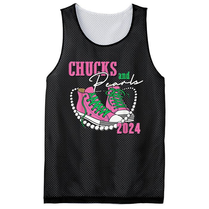 Chucks And Pearls IM With Her Kamala 2024 Gift Mesh Reversible Basketball Jersey Tank