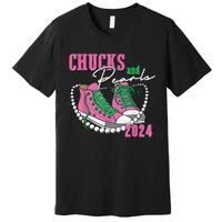 Chucks And Pearls IM With Her Kamala 2024 Gift Premium T-Shirt