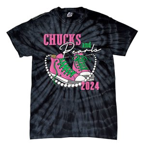 Chucks And Pearls IM With Her Kamala 2024 Gift Tie-Dye T-Shirt