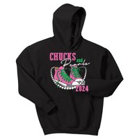 Chucks And Pearls IM With Her Kamala 2024 Gift Kids Hoodie