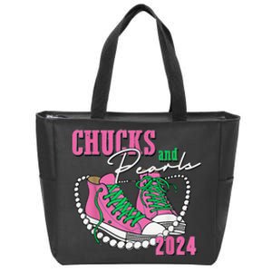 Chucks And Pearls IM With Her Kamala 2024 Gift Zip Tote Bag