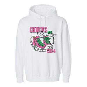 Chucks And Pearls IM With Her Kamala 2024 Gift Garment-Dyed Fleece Hoodie