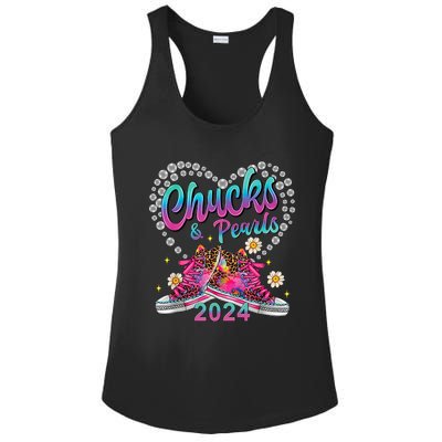 Chucks And Pearls Kamala Harris 2024 For President 47 Ladies PosiCharge Competitor Racerback Tank