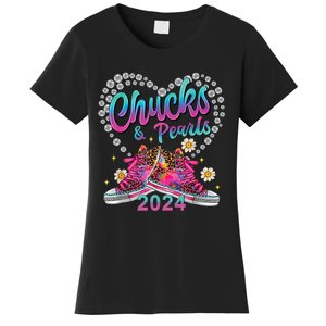 Chucks And Pearls Kamala Harris 2024 For President 47 Women's T-Shirt