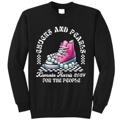 Chucks And Pearls Kamala Harris 2024 President Campaign Sweatshirt